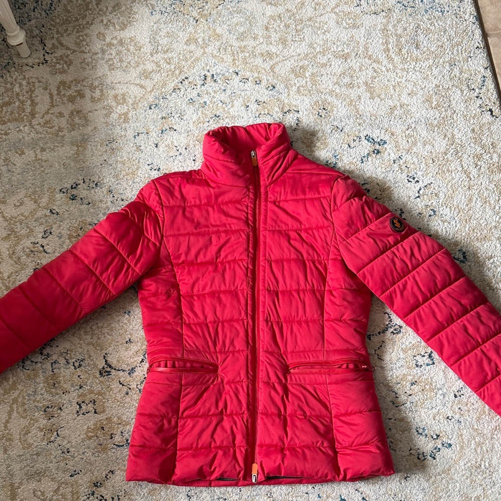SAVE THE DUCK Vibrant Red Puffer Jacket